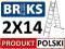 DRABINA ALUMINIOWA BRIKS PRZYSTAWNO-ROZSTAWNA 2x14