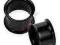 Tunel tunele stalowe czarne do ucha 18mm piercing