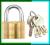 KŁÓDKA MOSIĘŻNA 40 MM SECURITY - 5 KLUCZY ! ! ! !