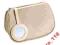 Kosmetyczka lusterkiem beżowa mikrofibra 9281