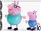 ŚWINKA PEPPA 2 FIGURKI TATA ŚWINKA + GEORGE