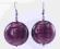 Kolczyki fioletowe szkło weneckie HandMade