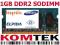 Nowa pamięć RAM 1GB DDR2 SODIMM 667MHz laptop FV