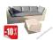 Prosta sofa drewniana meble ogrodowe hotelowe