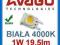 Dioda LED SMD biała 1W 19,5lm 3.6V 0.35A #F82