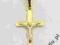 ZŁOTY KRZYŻYK Z BIAŁEGO ZŁOTA NA PREZENT CHRZEST
