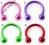PIERCING DO WARGI UCHA BRWI  NEON 1,2 x 10 x 3 mm