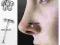 KWIAT KOLCZYK DO NOSA 925 SREBRO 0,7/7/4 mm