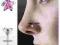 GWIAZDA KOLCZYK DO NOSA 925 SREBRO 0,7/7/3mm RÓŻ