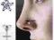 GWIAZDA KOLCZYK DO NOSA 925 SREBRO 0,7/7/3 LAWNDA