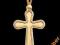 krzyżyk złoty uroczy NOWOCZESNY pr585 GRATISY