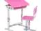 Biurko Dino   krzesło różowe - Halmar