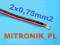 PRZEWÓD GŁOŚNIKOWY 2x0,75mm CCA CZARNY+CZERWONY