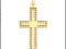 ZŁOTY 585 ELEGANCKI KRZYŻ KRZYŻYK 2,58 x 1,63cm