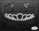DIADEM KORONA TIARA OPASKA CYRKONIE - s27