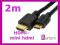 TV75 KABEL MINI HDMI - HDMI 2m GOLD 1,4b FULL HD