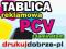 TABLICA INFORMACYJNA.PCV 3mm. 50x150 cm +LAMINAT