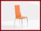 Krzesło metalowe K3 pomarańcz stal chrom eco skóra