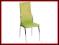 Krzesło metalowe K3 zielone stal chrom eco skóra