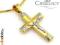 KRZYŻYK Z WIZERUNKIEM ŻÓŁTE I BIAŁE ZŁOTO