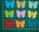 {gosia} scrapki motyl 3,7cm - 50szt mix kolorów