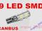 POSTOJÓWKI ŻARÓWKA w5w T10 SMD 9 LED 5050 Canbus