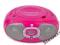 RADIO BOOMBOX DUAL ODTWARZACZ CD MP3 USB ROZOWY