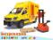 Lusi BRUDER 02534 Mercedes Benz DHL z wózkiem