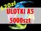 ULOTKA A5 5000 szt dwustronna, ULOTKI JAKOŚĆ AKRYL