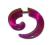 Kolczyk piercing spirala fake akryl fioletowa 6mm