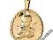 Medalik złoty. Aniołek z owieczką. Au585.