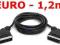 Przewód kabel EURO SCART 1,2m 21pin DVB-T DVD STB