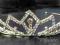 DIADEM ŚLUBNY, KORONA, TIARA, OPASKA złota j723
