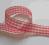 [K23a2] WSTĄŻKA TASIEMKA KRATKA 25mm 1m czerwona