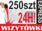 WIZYTÓWKI 250szt EXPRESS 24h 2stronne 350g KURIER!