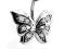 Kolczyk do pępka - Motyl -1.6/10 kolor: biały