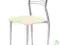 KRZESŁO K9 KREMOWY STAL CHROMOWANA EKOSKÓRA//