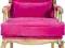 Fotel różowy Saloon Pink, Kare Design