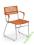 KRZESŁO K156 POMARAŃCZ KUCHNIA STAL CHROMOWANA//