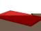 Materac piankowy pianka 180/90/8 kolor czerwony