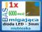 Dioda LED _ migająca _ 3mm _ niebieska _ 6000mcd