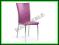 Krzesło metalowe K113 fiolet chrom eskóra HALMAR