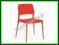 Krzesło metalowe K163 czerwone buk drewno HALMAR