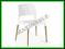 Nowoczesne Krzesło metalowe K163 białe buk HALMAR