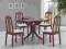 NOWOCZESNY STÓŁ DREWNIANY LEROY + 4 KRZESŁA