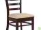 KRZESŁO DREWNIANE K98 CIEMNY ORZECH TKANINA //
