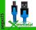 KABEL USB płaski - MICRO USB synch-ład NIEBIESKI