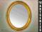 OWALNE LUSTRO ZŁOTE W STYLOWEJ ANTYCZNEJ RAMIE