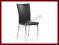 Krzesło metalowe K113 czarny chrom skóra HALMAR