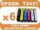 6x TUSZ DO EPSON T2431-36 XP-750 XP-850 XP-851